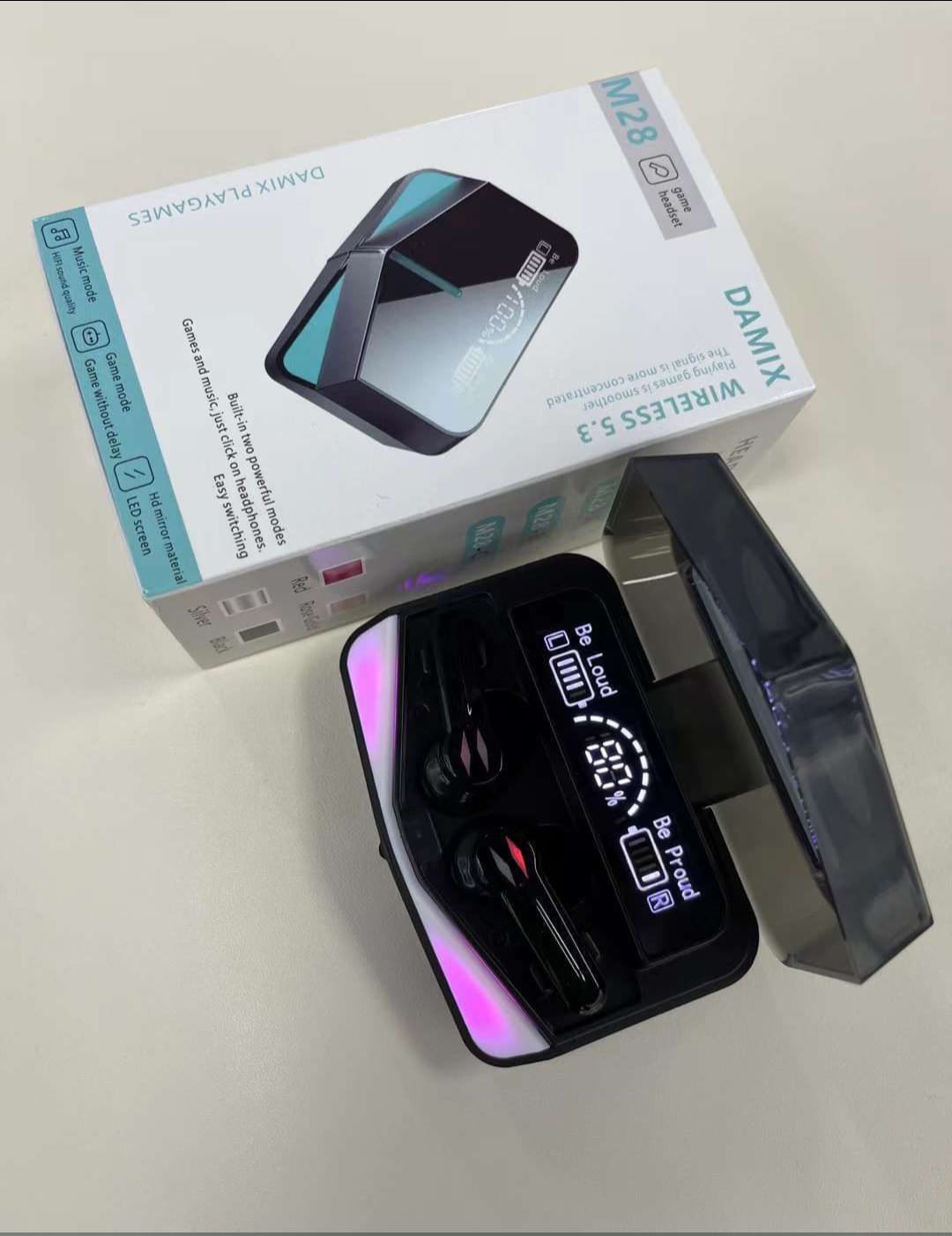 DAMIX M28 TWS Wireless 5.3 Gaming Earbuds with Dual Mode (Game/Music)